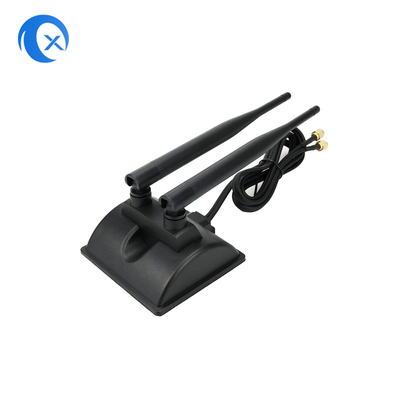 هوائي واي فاي 6dBi مع رابط RP-SMA الذكور 2.4GHz 5GHz القاعدة المغناطيسية المزدوجة النطاق لجهاز التوجيه اللاسلكي واي فاي PCI-E