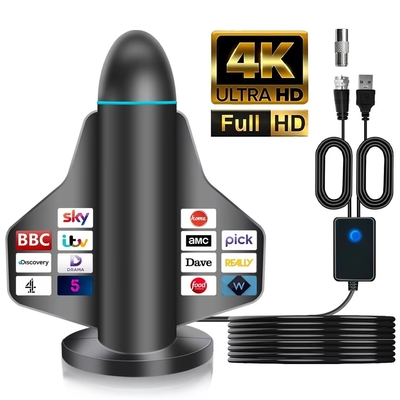 هوائي تلفزيون رقمي جديد 4K HD طويل المدى مع تعزيز الإشارة للتلفزيون الذكي وجميع التلفزيونات للقنوات المحلية الداخلية والخارجية