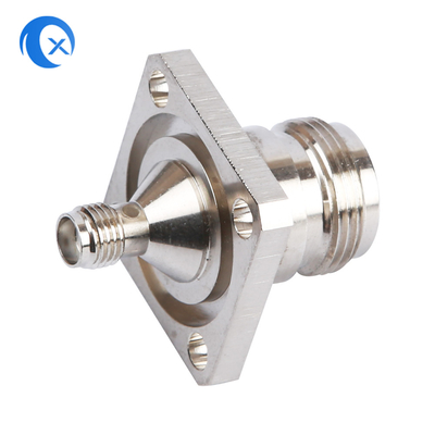 CNC Machine Hardware pannel mount adaptor N Type Female Connector Parts to SMA female connector. آلة التصنيع باستخدام الحاسب الآلي