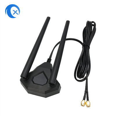 2.4 / 5.8g ثنائي النطاق 5dBi المغناطيسي جبل هوائي موسع واي فاي لبطاقة PCI PCI